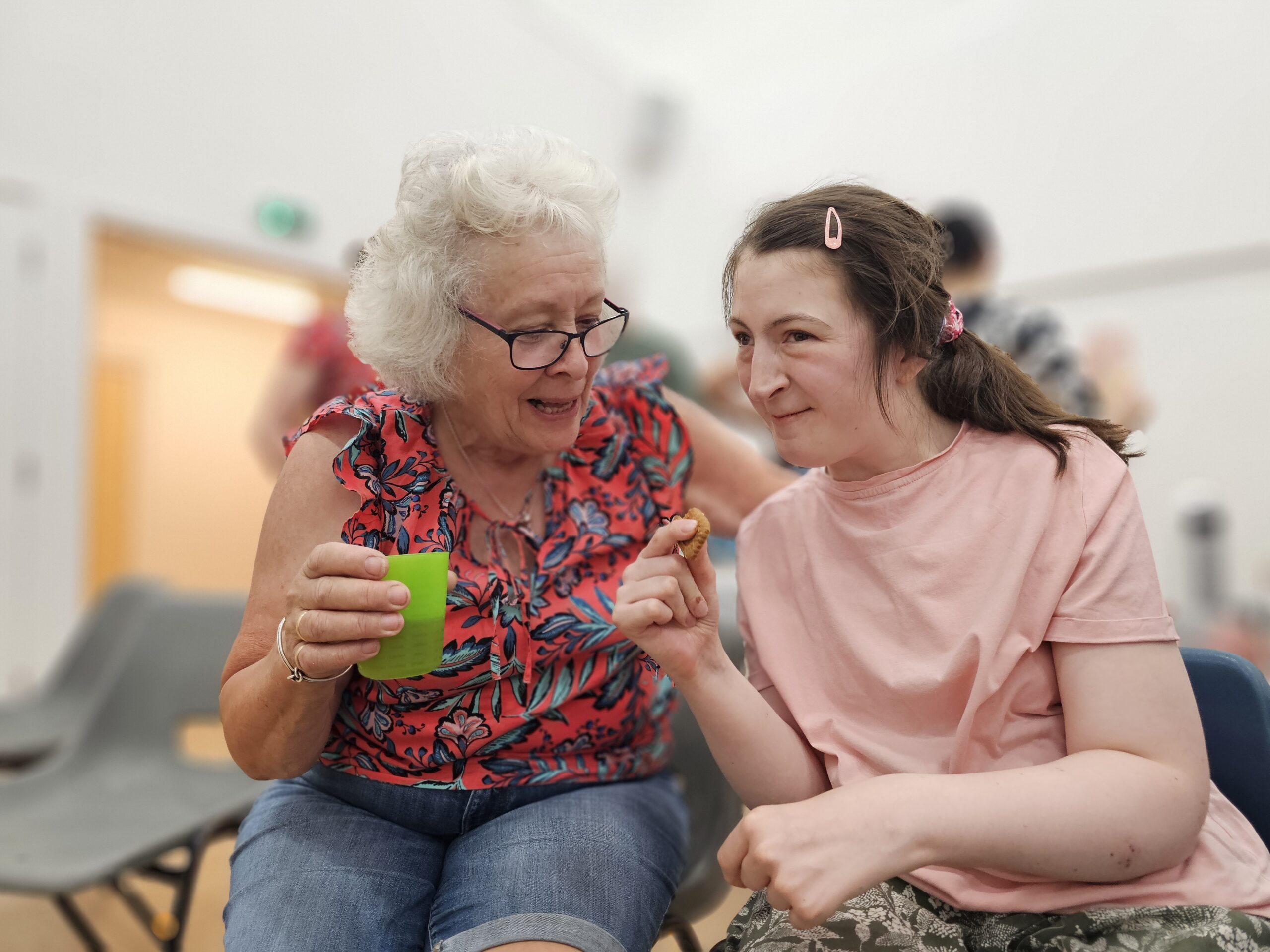 Volunteers and community members