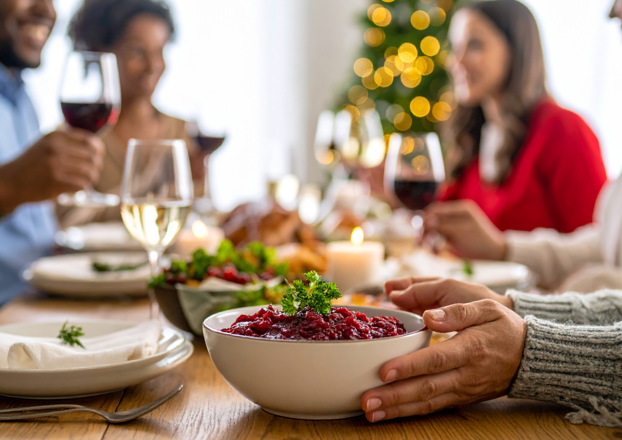 Have a festive meal with friends in aid of a local charity.