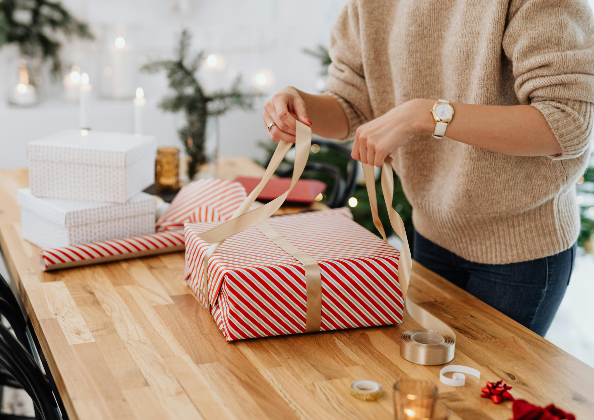 Wrap presents for the festive season and ask for donations to a local charity.