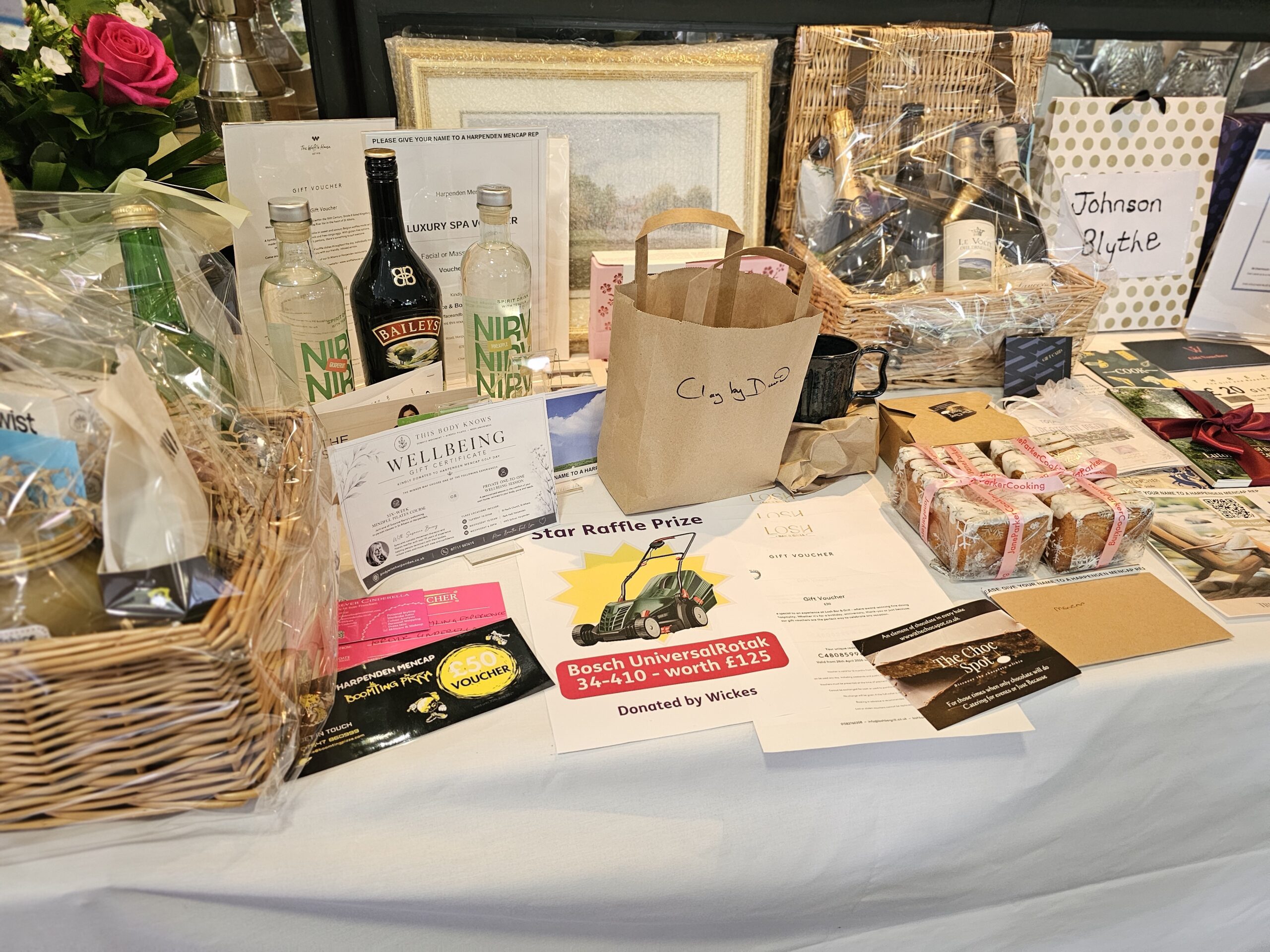 Generously donated raffle prizes